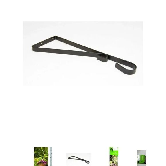 Plant Bracket Mainstays Black Iron Plant Bracket 12 inch NWT - Picture 5 of 12